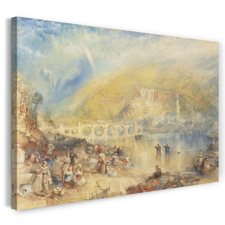 Printed Paintings Leinwand (100x70cm): William Turner - Heidelberg with A Rainbow 100x70 cm, 100x70