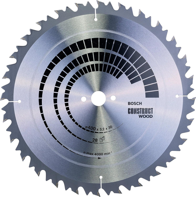 Bosch Accessories Bosch Professional 1x Kreissägeblatt Construct Wood (für Holz, Sägeblatt Ø 400 x 3