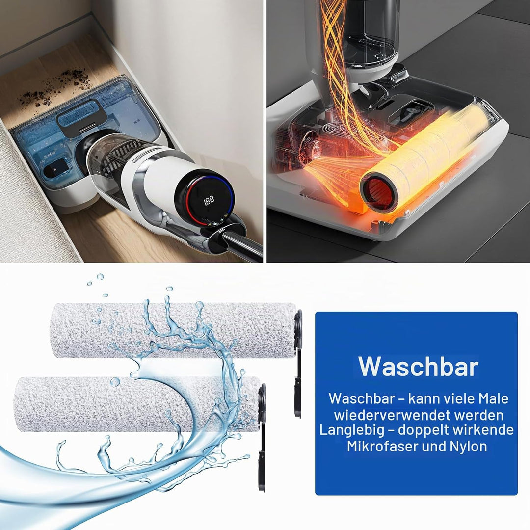 Ersatzbürstenrolle und HEPA-Filter Zubehör für Tineco Floor One Stretch S6/S7 Stretch Ultra/Switch S