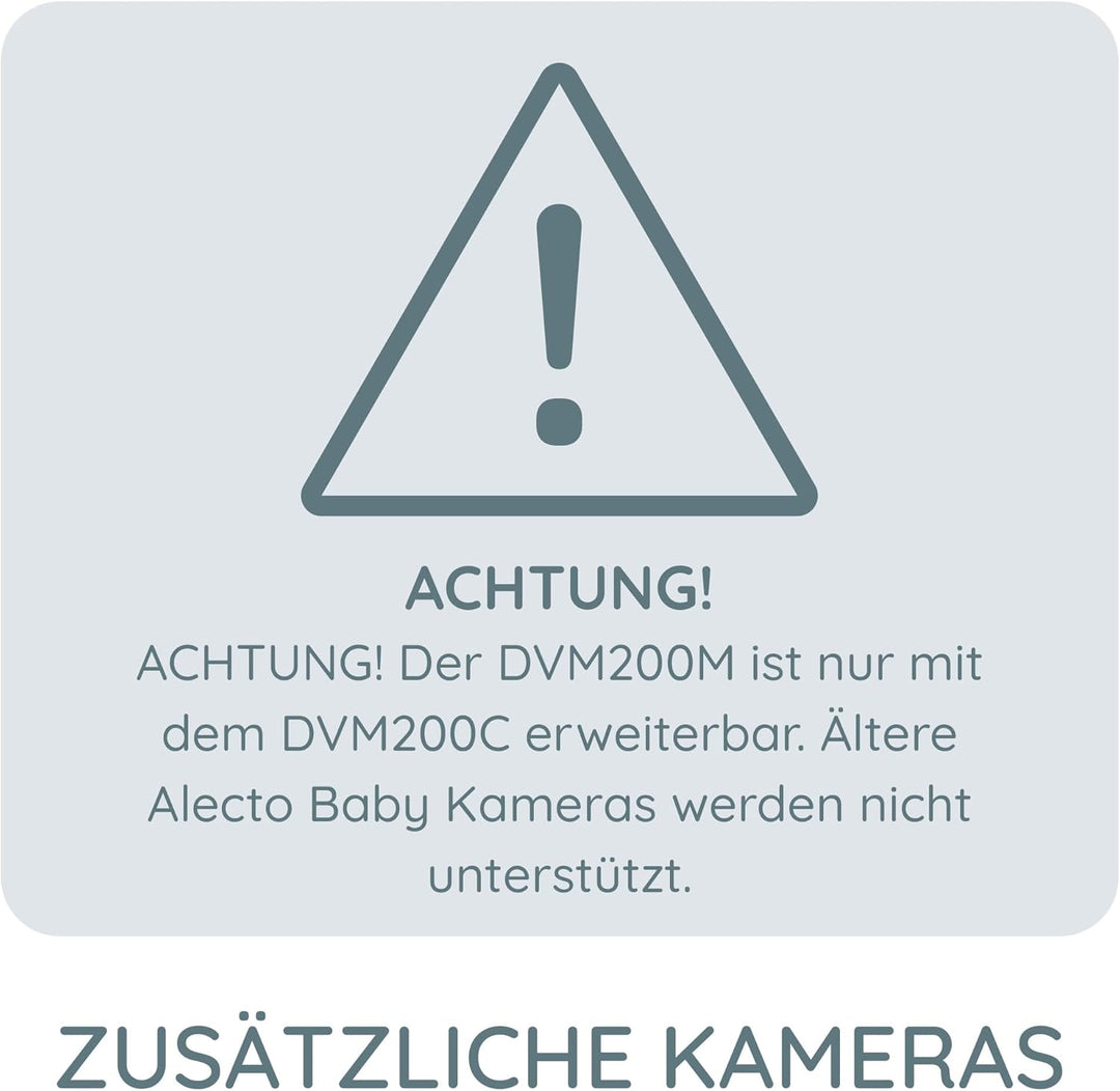 Alecto DVM200M Funk Babyphone steuerbarer Kamera - 100% störungsfreie Babyfon - Indoor Baby Monitor