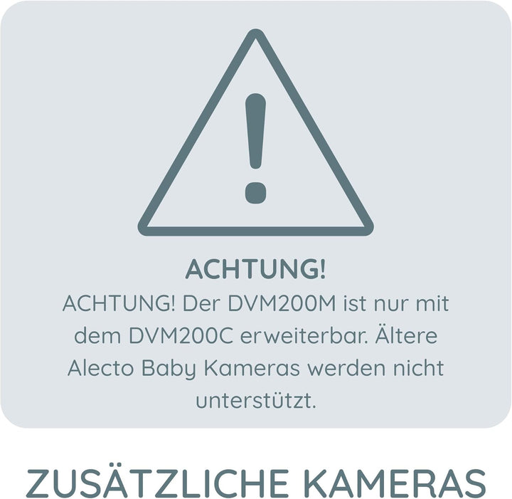 Alecto DVM200M Funk Babyphone steuerbarer Kamera - 100% störungsfreie Babyfon - Indoor Baby Monitor