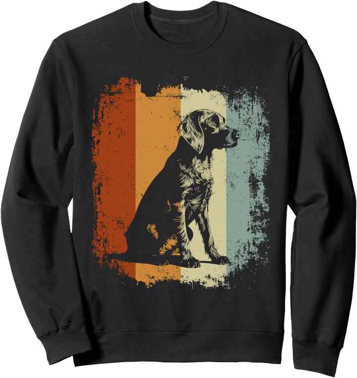 Deutsch Drahthaar Hund Retro Design Sweatshirt