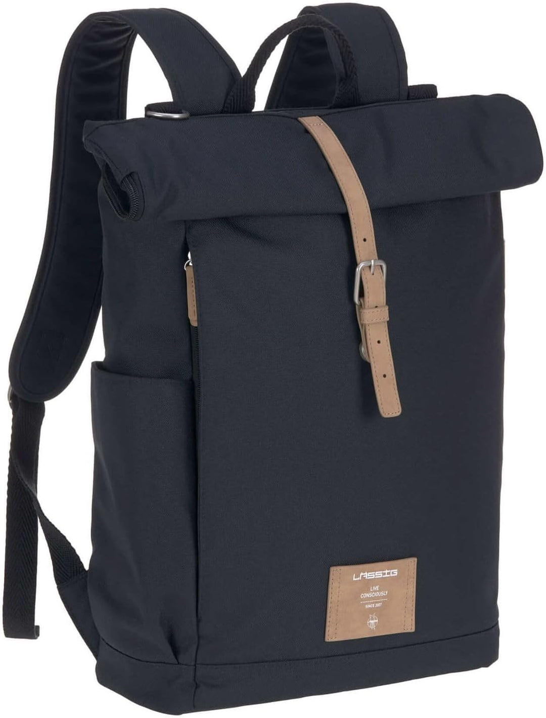 LÄSSIG Wickeltasche, Wickelunterlage, Kinderwagenbefestigung, Flaschenhalter nachhaltig produziert/G