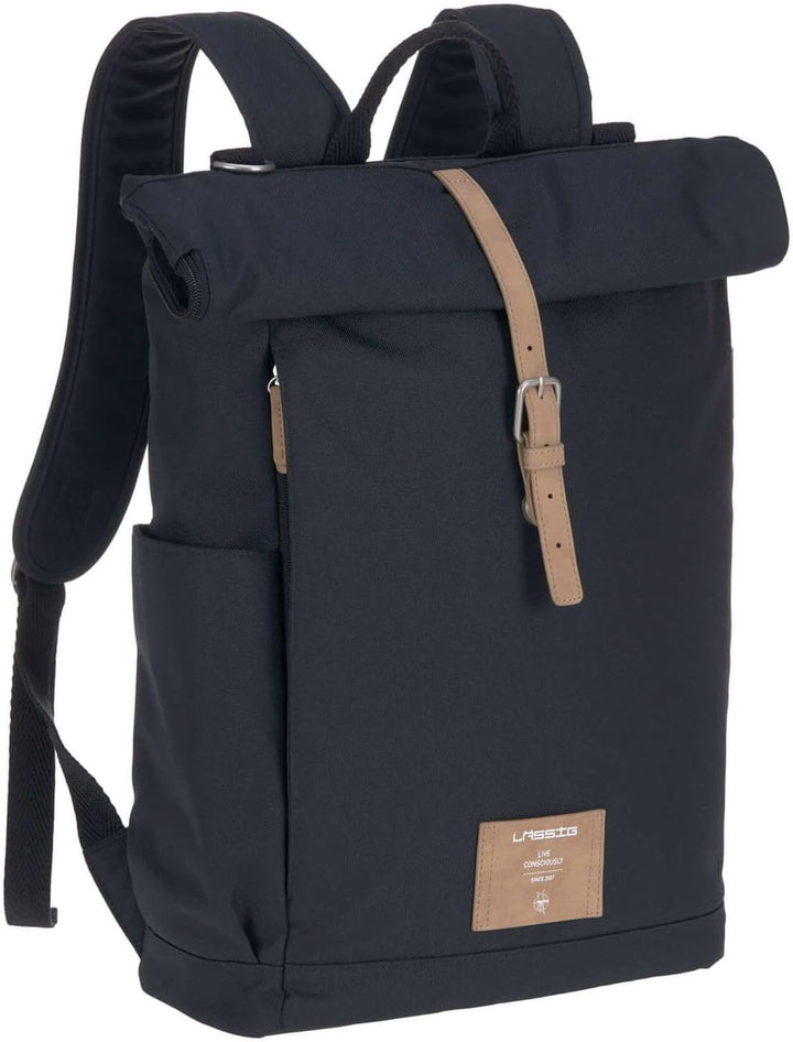 LÄSSIG Wickeltasche, Wickelunterlage, Kinderwagenbefestigung, Flaschenhalter nachhaltig produziert/G