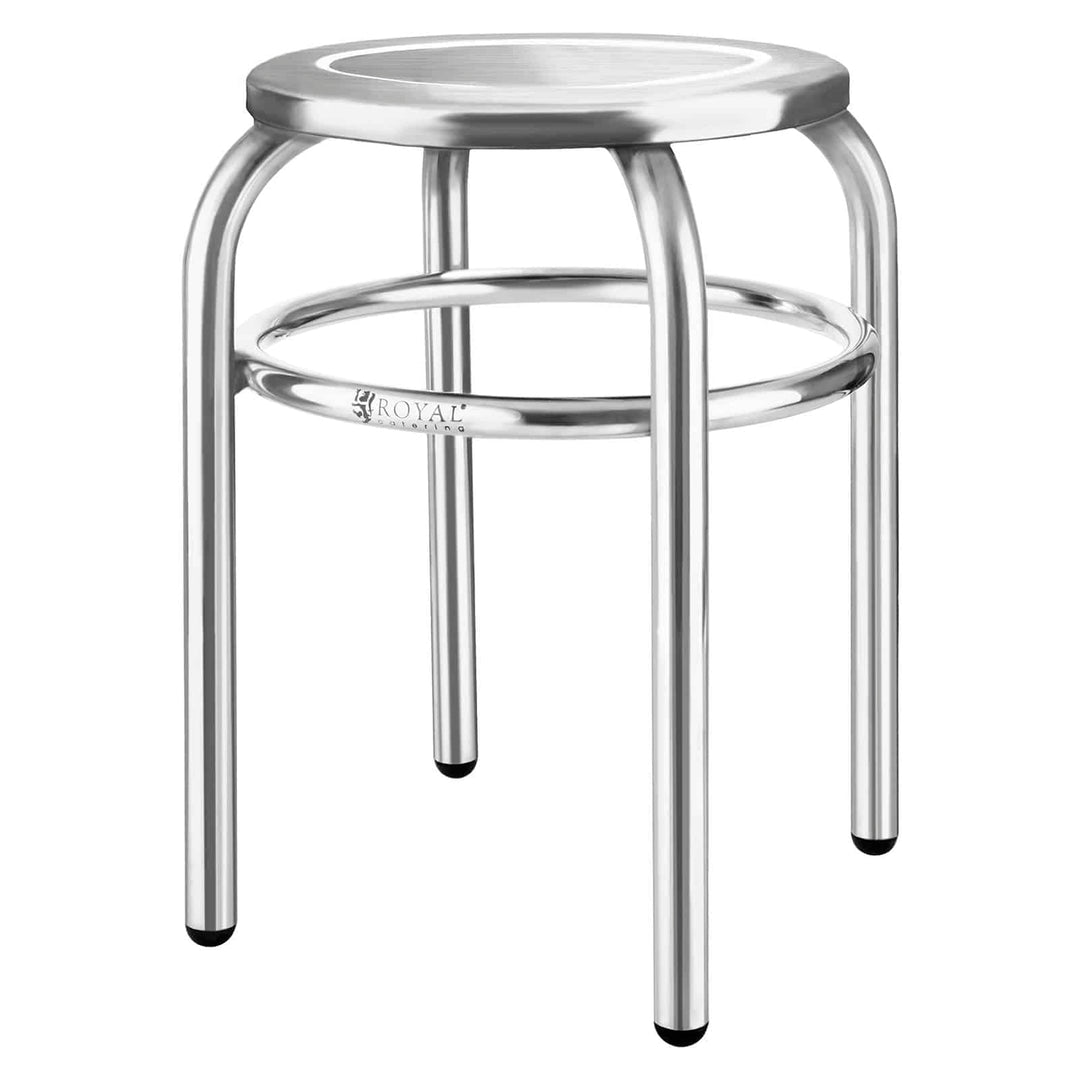 Royal Catering - Hocker Edelstahlhocker (29 cm Sitzfläche, 1,6 kg, 43 x 37 cm, hygienisch und modern