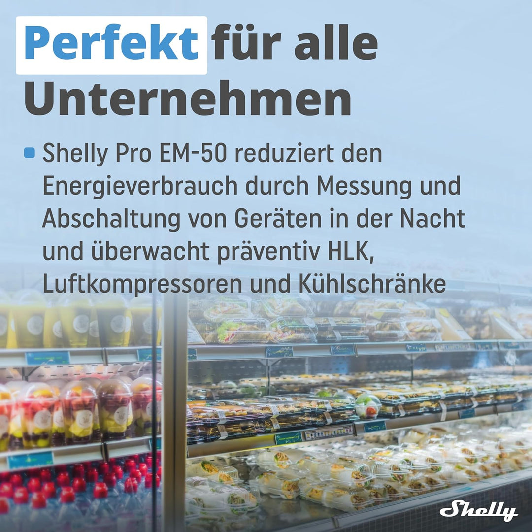 Shelly Pro EM 50A - WLAN & LAN Smart Energiezähler, 2 Kanäle auf 1 Phase, 2A Potentialfreie Kontakte
