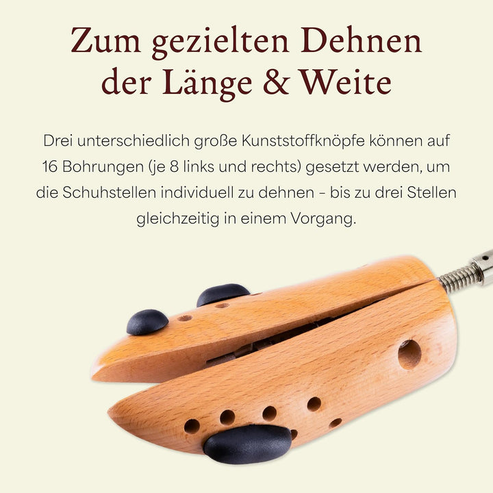 Langer &amp; Messmer Schuhdehner für Herren gegen drückende Schuhe oder Stiefel - gefertigt aus massivem