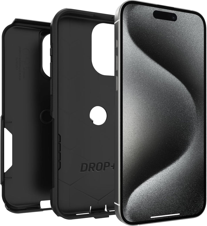 OtterBox Commuter Hülle für iPhone 15 Pro Max, sturzsicher, schützende Hülle, 3X Schwarz, Keine Einz