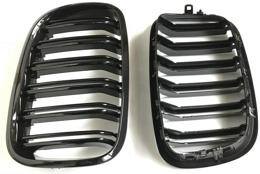 Kühlergrill für E70 E71 X5 X6 07–13, glänzend, Schwarz, 1 Paar