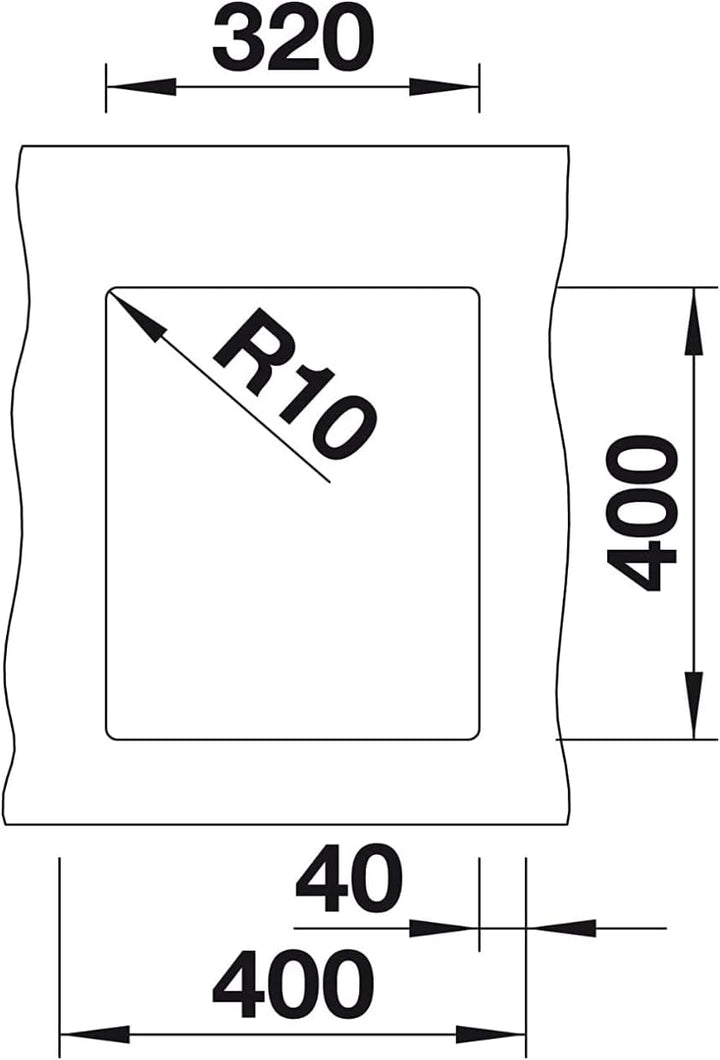 BLANCO SUBLINE 320-U | SILGRANIT weiss | Einbauart: Unterbau | ohne Ablauffernbedienung | 40er Unter
