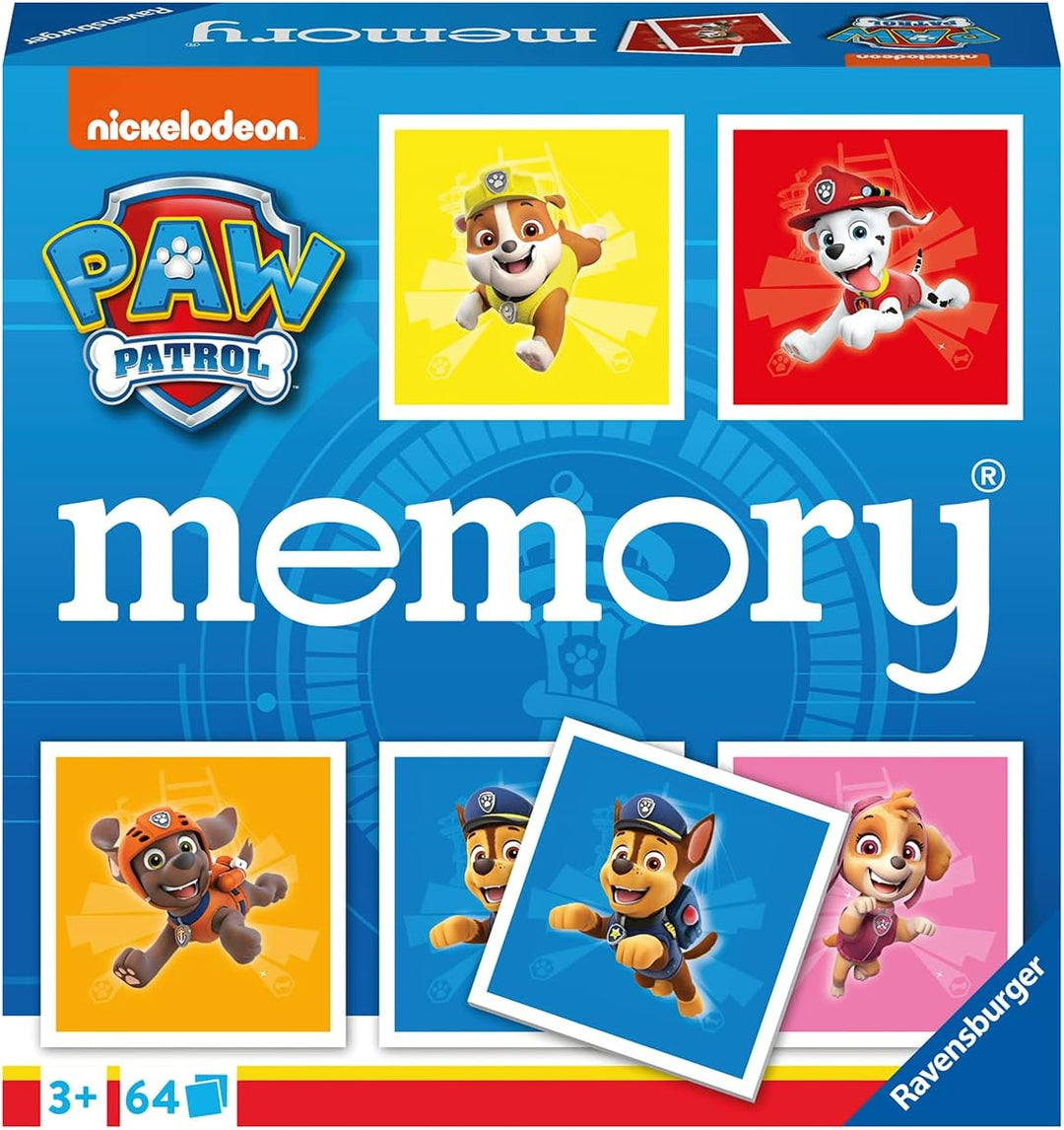 Ravensburger Paw Patrol memory - 20887 - Spieleklassiker für alle Fans der TV-Serie Paw Patrol, ab 3