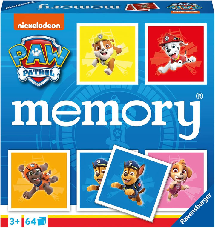 Ravensburger Paw Patrol memory - 20887 - Spieleklassiker für alle Fans der TV-Serie Paw Patrol, ab 3