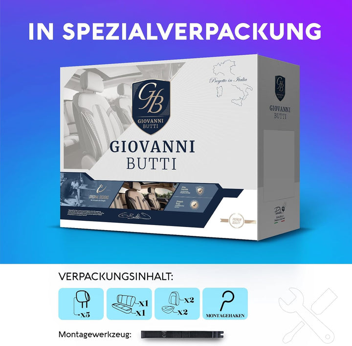 Autositzbezüge Universal – Premium Autozubehör Innenraum für PKW & SUV – Jacquard Sitzauflage, Autos