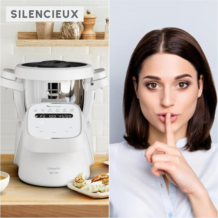 Moulinex, Companion Küchenmaschine, 14 Funktionen, Kapazität XL für 10 Personen, Grau