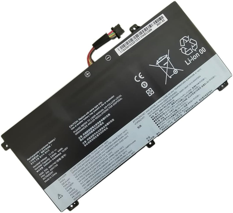 XITAIAN 11.4V 44Wh 3900mAh 45N1740 45N1741 45N1742 45N1743 SB10K12721 Ersatz Laptop Akku für Lenovo