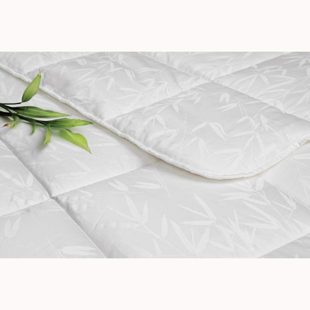Tiara Bambus Baumwolle Blumenmuster 100% Baumwolle Steppdecke, Weiss, Doppel (195 x 215 cm)