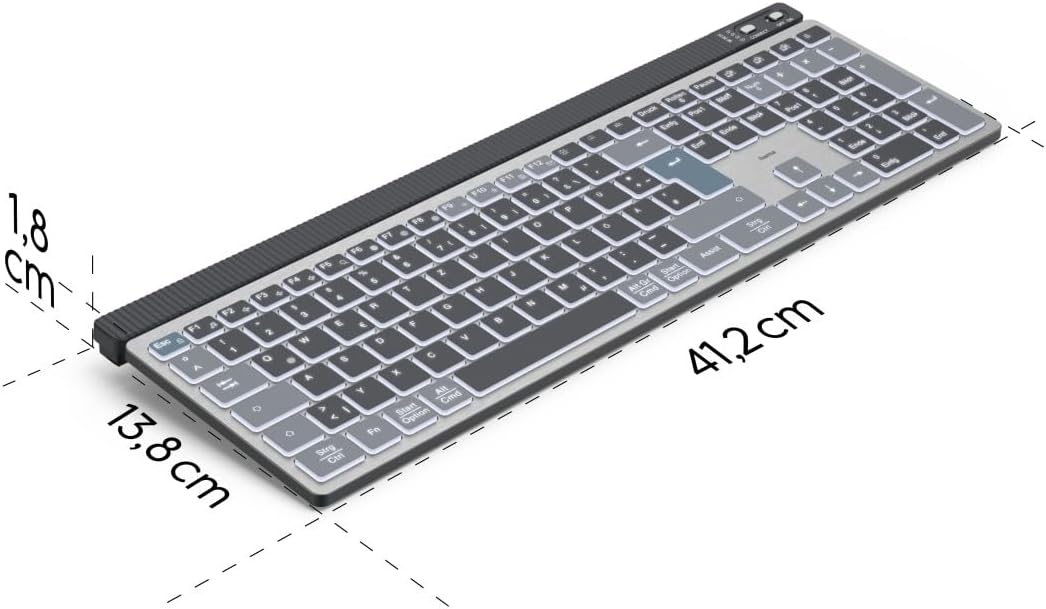 Hama Tastatur-Maus-Set kabellos WKM-750 (Multi-Device 1x Funk, 2X Bluetooth für PC, Laptop, Tablet,