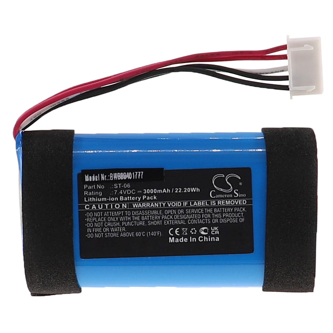 vhbw Akku kompatibel mit Sony SRS-XB33, SRS-XB31 Lautsprecher Boxen Speaker (3000 mAh, 7,4 V, Li-Ion
