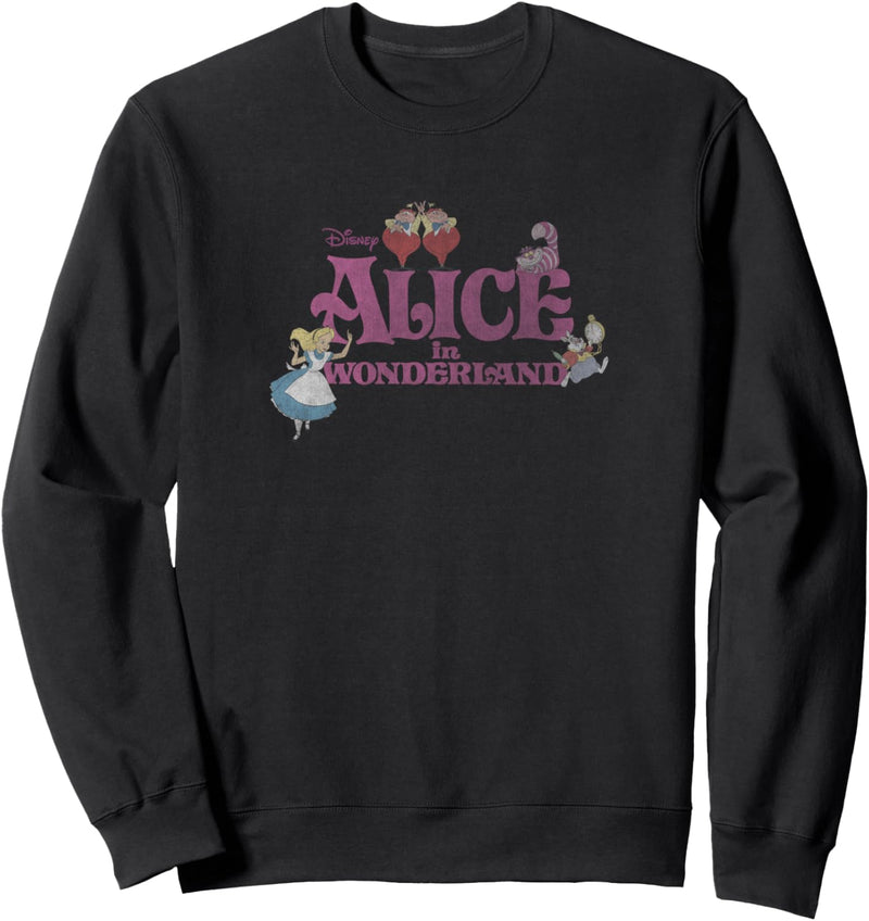 Disney Alice In Wonderland Group Shot Movie Title Sweatshirt