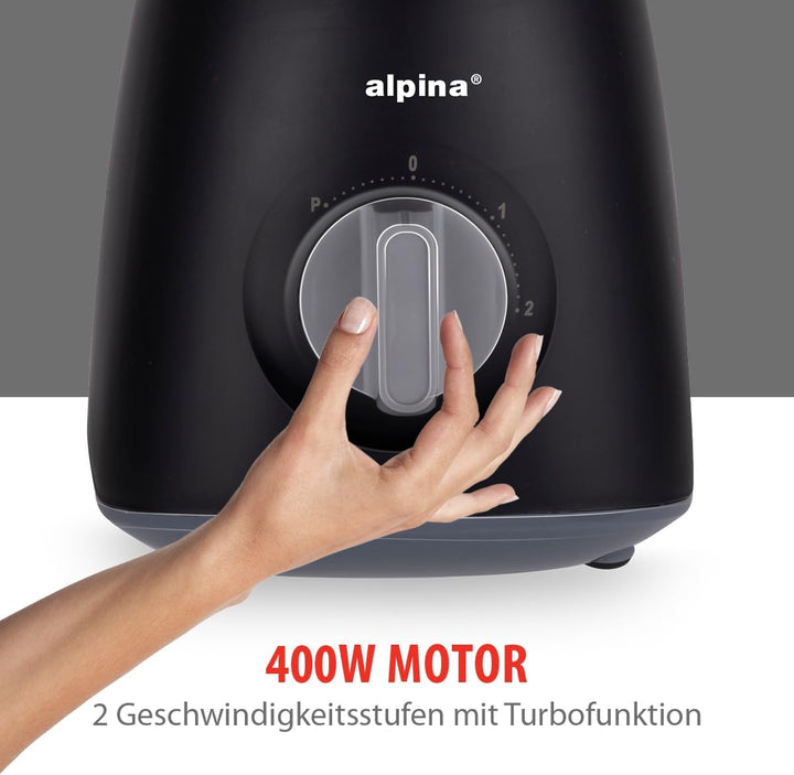 alpina 8711252187372 Blender, Kunststoff, Schwarz, Schwarz