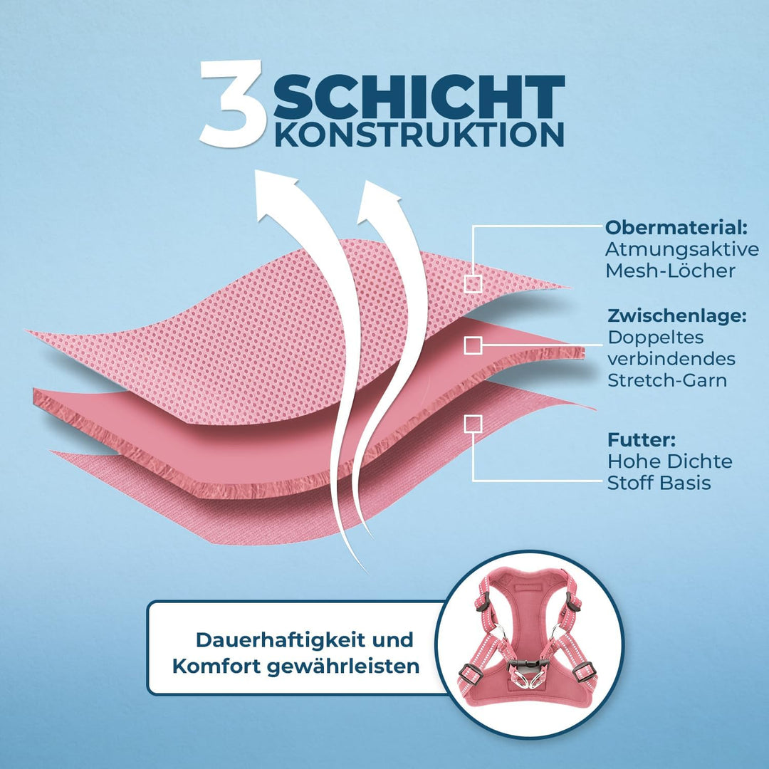 Voyager Verstellbares Hundegeschirr mit Reflektorstreifen by Best Pet Supplies - Strapazierfähige Ga