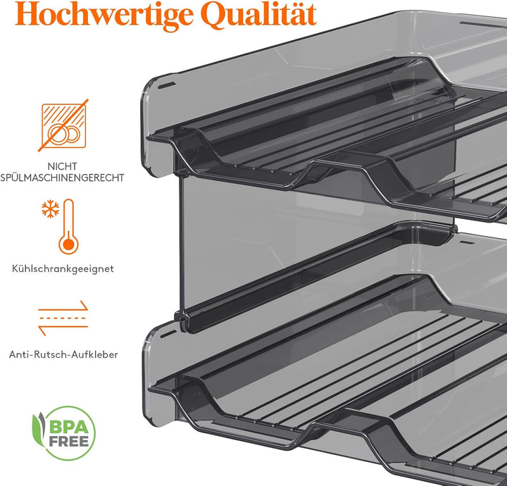 Lifewit Kühlschrank Organizer, Stapelbares Weinregal aus Kunststoff für Kühlschrank, Flaschen Organi