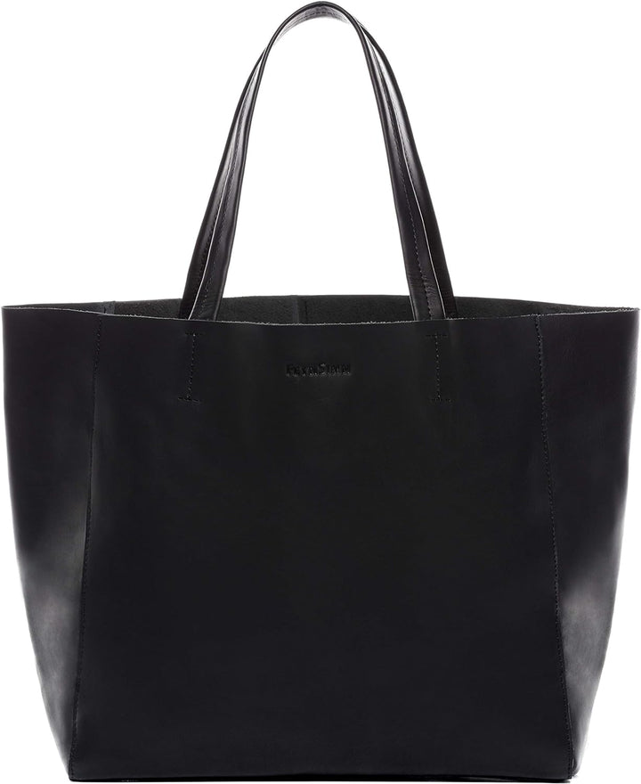 FEYNSINN BERLIN Handtasche mit langen Henkeln AURI aus Anilin-Leder I Henkeltasche XL gross für Dame