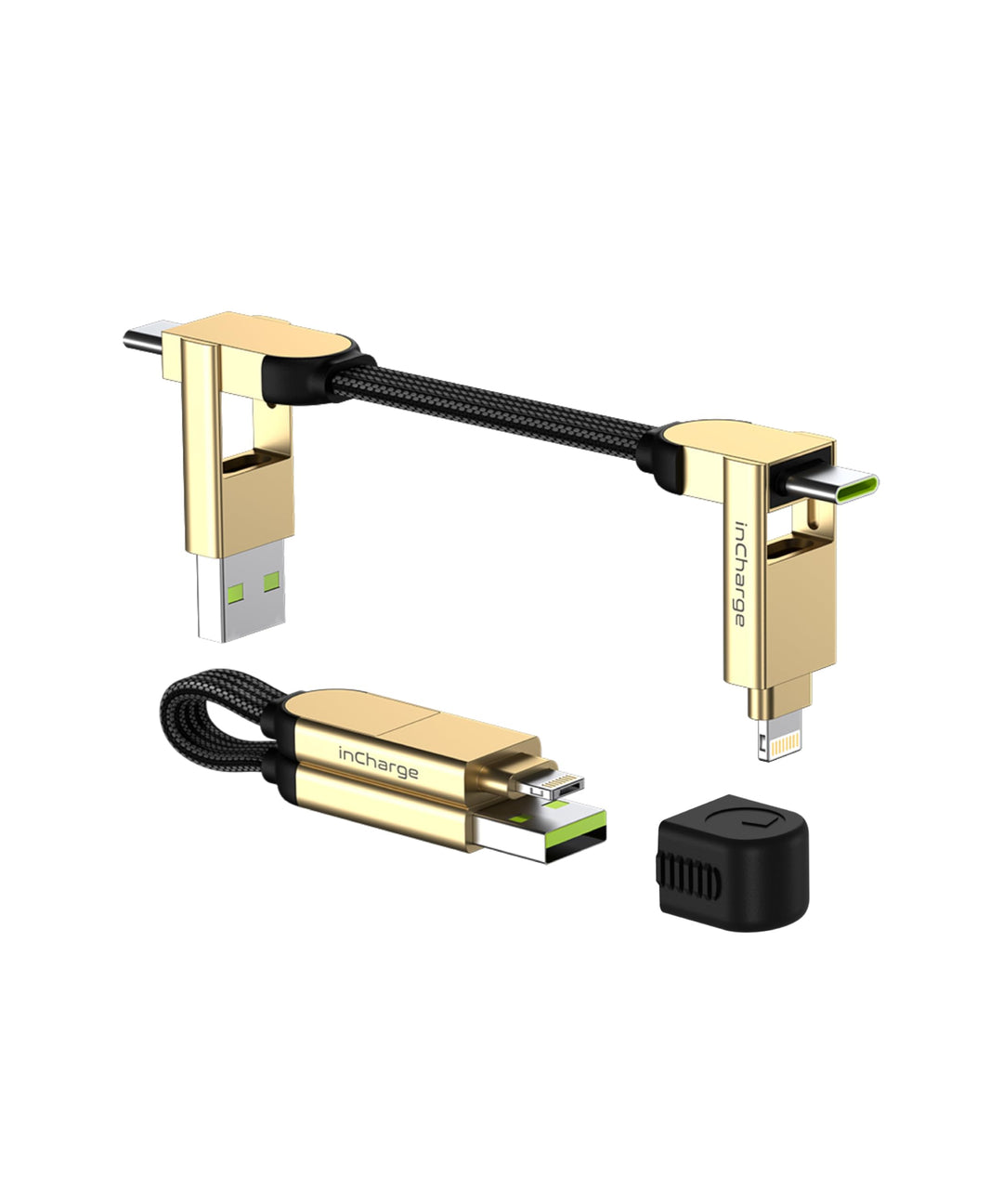 Rolling Square inCharge X - Schlüsselanhänger mit USB-C-Kabel, Universal-Smartphone-Kabel, Geschenk
