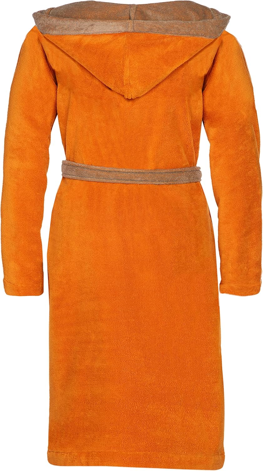 Vossen Damen & Herren Bademantel Poppy XS Orange, XS Orange