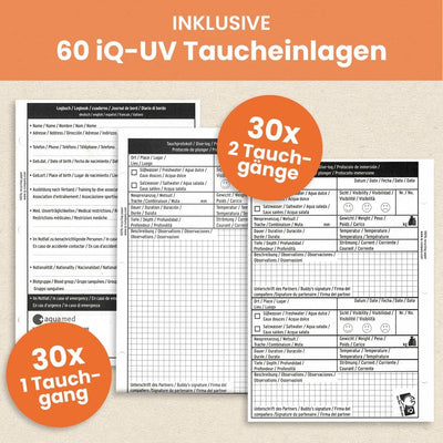 IQ Company Scuba diving log book binder Einheitsgrösse Königliche Marine, Einheitsgrösse Königliche