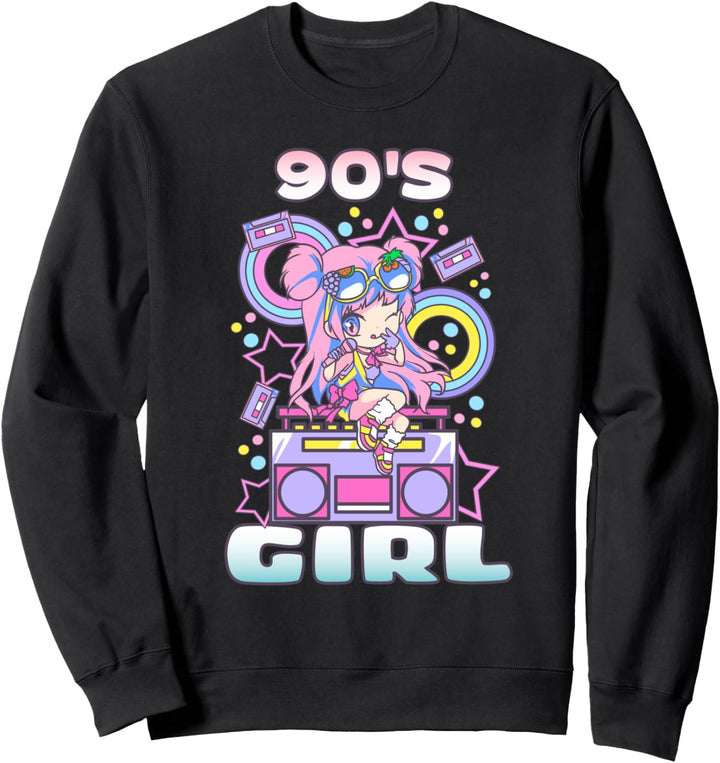90s Girl Chibi Cute Anime Stuff for Girls Sweatshirt