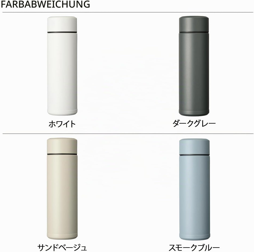 Kyocera isolierte Slim-Trinkflasche mit keramischer Innenbeschichtung, 12 Stunden heiss, 24 Stunden