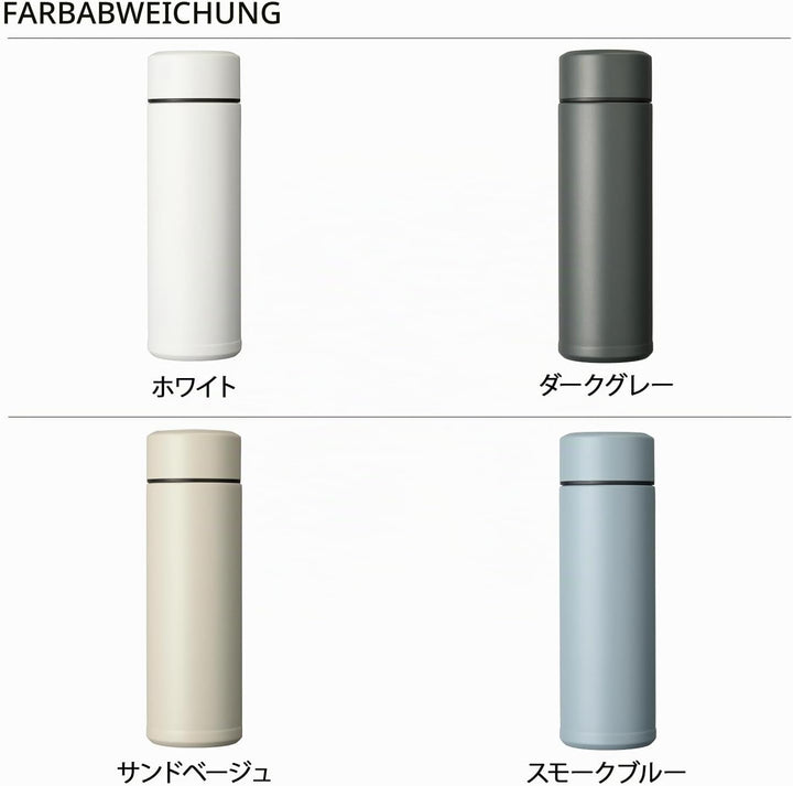 Kyocera isolierte Slim-Trinkflasche mit keramischer Innenbeschichtung, 12 Stunden heiss, 24 Stunden
