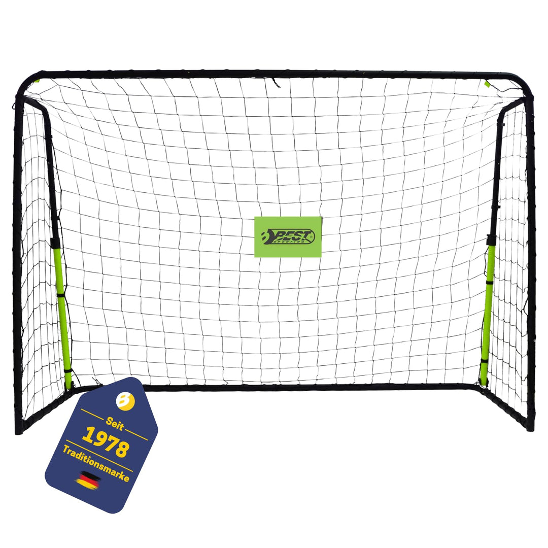 Best Sporting Fussballtor Rebound 213 x 153 x 76 cm I Fussball Tor mit Netz &amp; Rückprallwand I Reboun