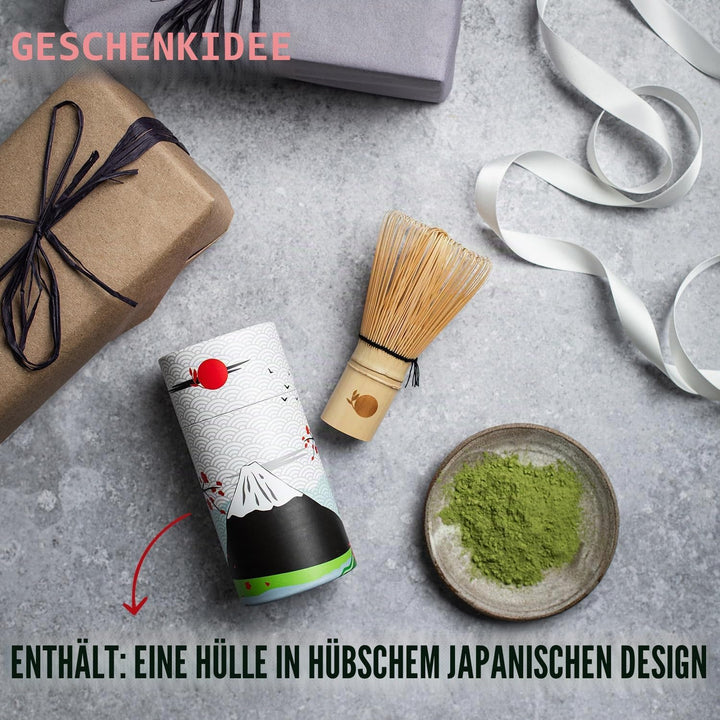 ORIGEENS MATCHA BESEN AUS BAMBUS 100 BORSTEN - Traditioneller Chasen Matchabesen für die japanische