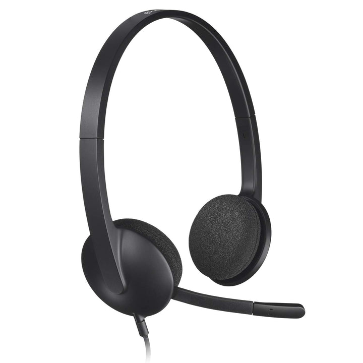 Logitech H340 Kopfhörer mit Mikrofon, Stereo-Headset, Verstellbares Mikrofon mit Rauschunterdrückung
