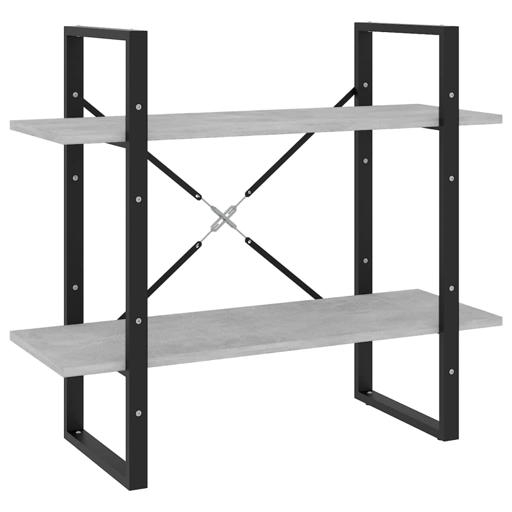 vidaXL Bücherregal 2 Fächer Wandregal Standregal Aufbewahrung Lagerregal Haushaltsregal Küchenregal