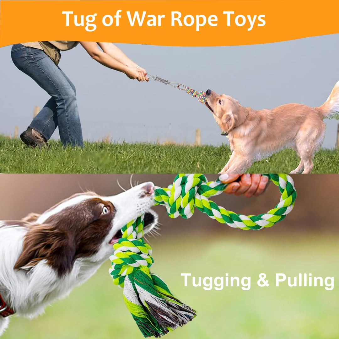 Bungee Ziehspielzeug für grosse und Mittlere Hunde, Robustes Hundespielzeug Seil für Aggressive Kaue
