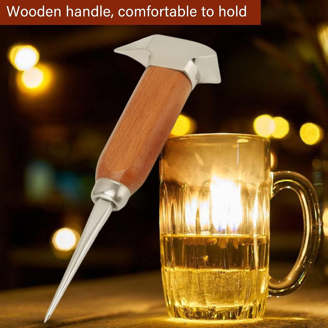 Eispickel Edelstahl Eismeissel EIS Ahle Eishacker Eisentfernung mit Holzgriff Pick-Tool für Home Res