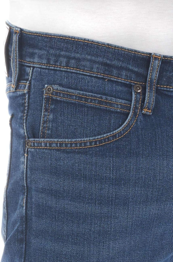 Lee Jeans Herren Stretch Regular Fit Daren Zip Fly Straight Fit Jeanshose Hose Denim Blau Schwarz Gr