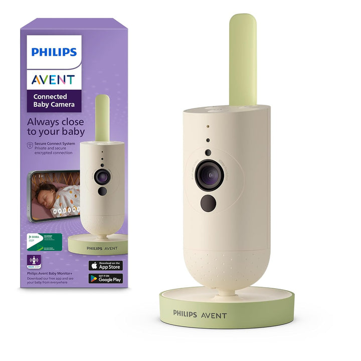 Philips Avent Connected Babykamera mit App, private und sichere Verschlüsselung, Audio, 2-facher Zoo