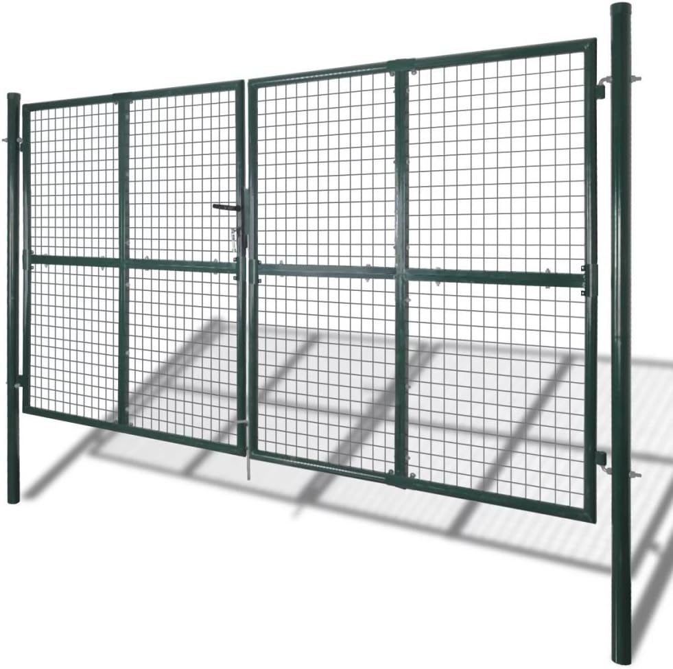 Festnight Metall Gartentor 306 x 250cm Gartentür Zauntür Hoftor Gartenpforte | Gartenzaun Tür aus ve