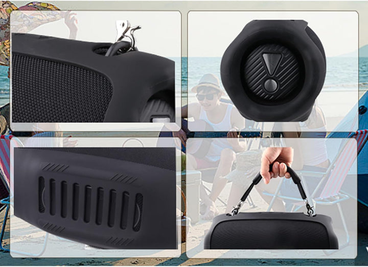 co2CREA Tragetasche Case Silikonhülle kompatibel mit JBL Xtreme 4 Tragbarer Bluetooth Lautsprecher,T
