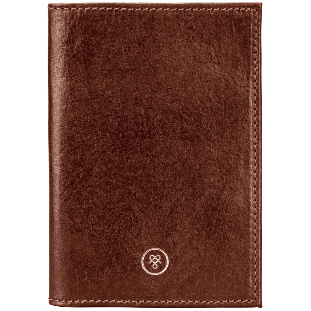 Maxwell Scott Handgefertigte Leder Reisepasshülle Prato in Cognac Braun, Cognac Braun