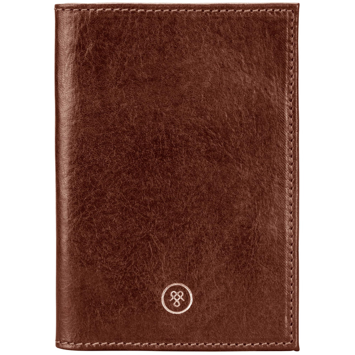 Maxwell Scott Handgefertigte Leder Reisepasshülle Prato in Cognac Braun, Cognac Braun