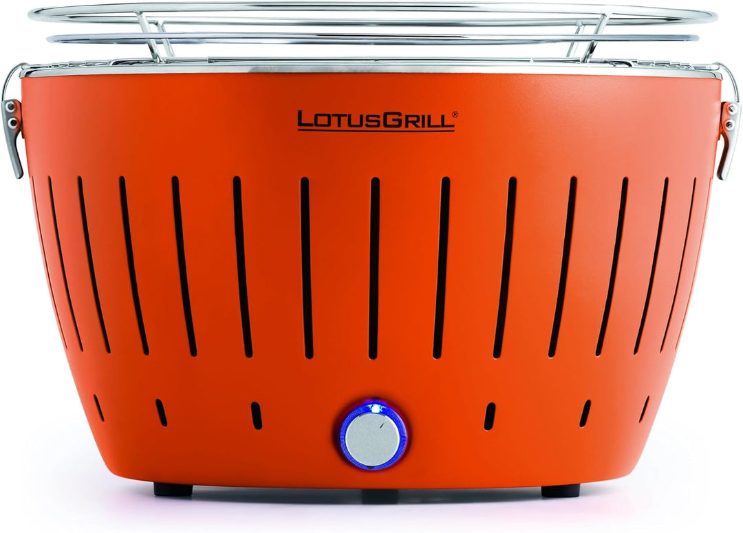 LotusGrill Classic Holzkohlengrill Serie 340, Mandarinenorange, 35 x 26 x 23,4, Orange