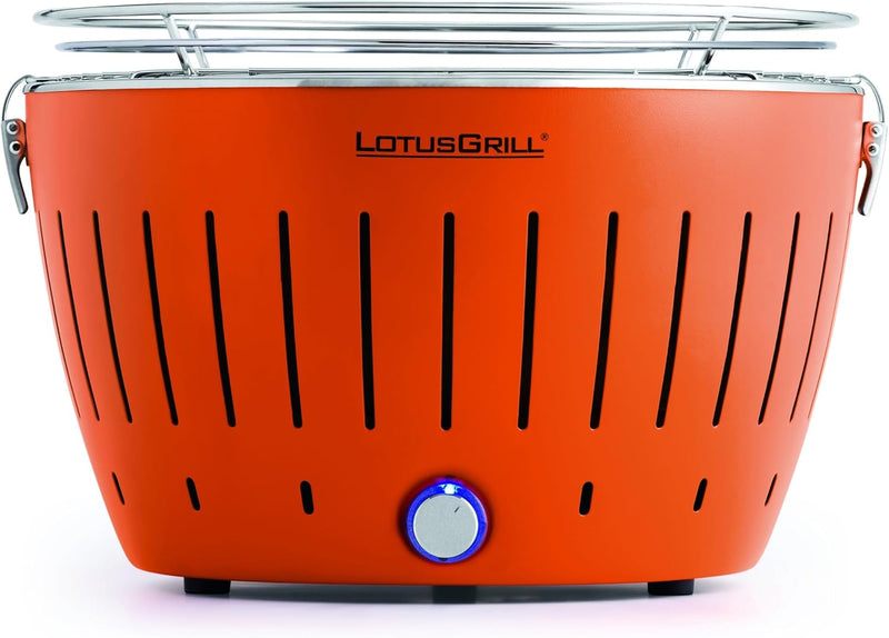 LotusGrill Classic Holzkohlengrill Serie 340, Mandarinenorange, 35 x 26 x 23,4, Orange
