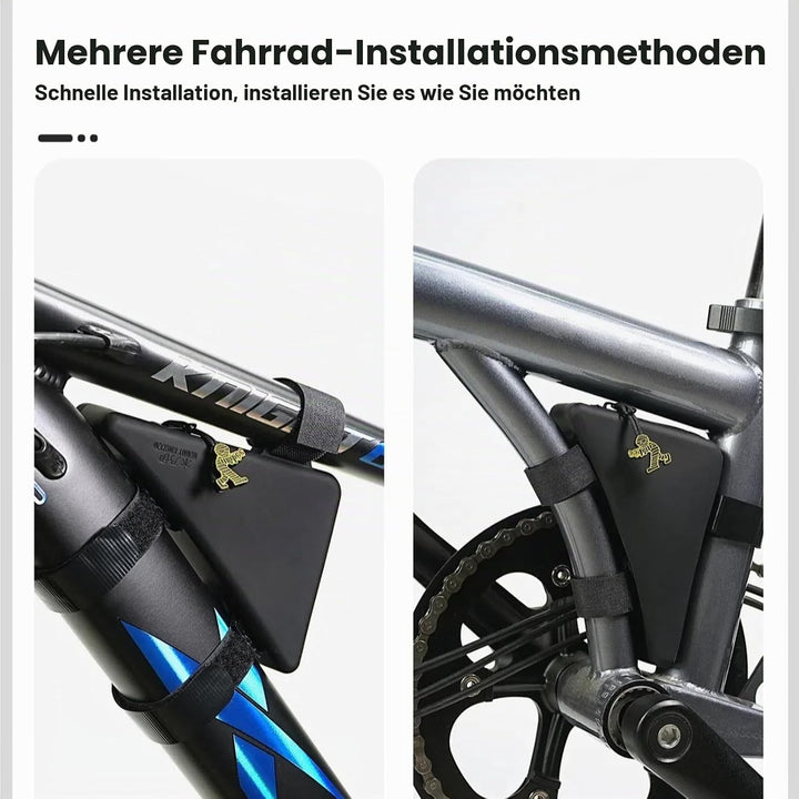 wasserdichte Dreieck-Fahrradtasche für Bromp ton Silikon-Material Rahmentasche mit Reissverschluss (