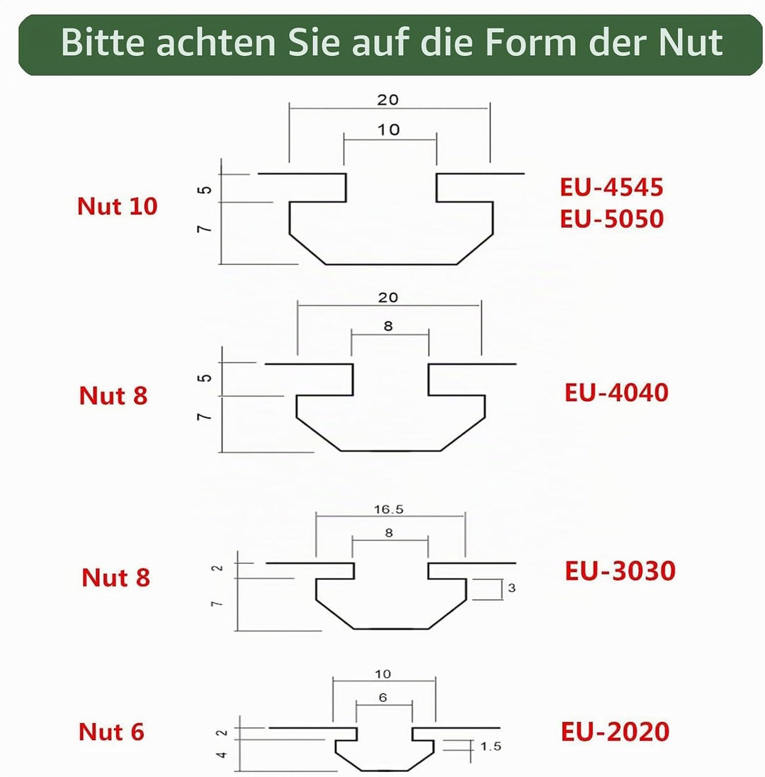 4x EYPINS Befestigungsmaterial Winkel, Aluprofil 80x80 Nut 8 Aluminium Winkelverbinder Eckwinkel Eck