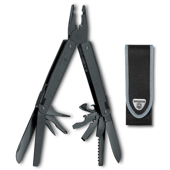 Victorinox Multifunktionstool, Swiss Tool BS mit Nylon-Gürteletui, Taschen Werkzeug, 27 Funktionen,